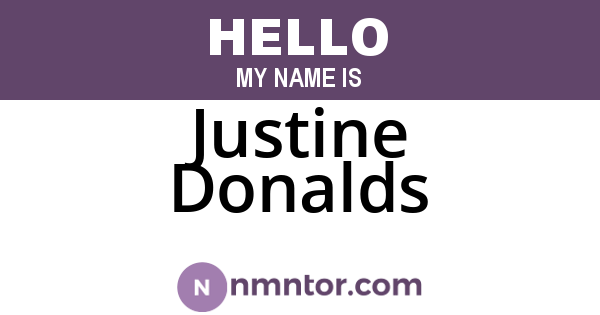 Justine Donalds