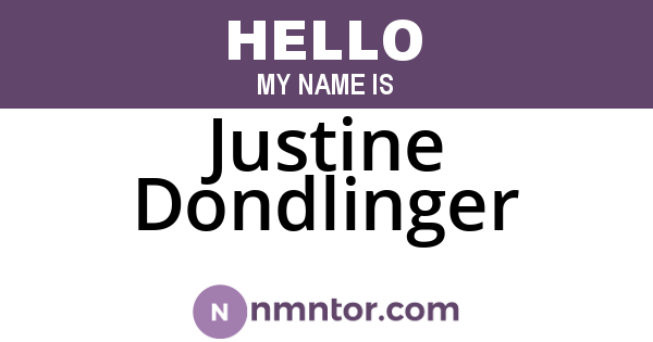 Justine Dondlinger