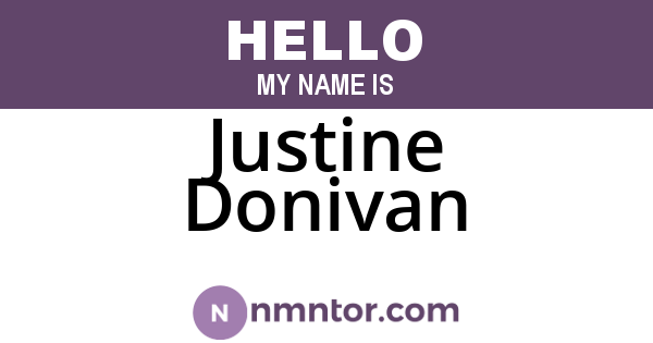 Justine Donivan