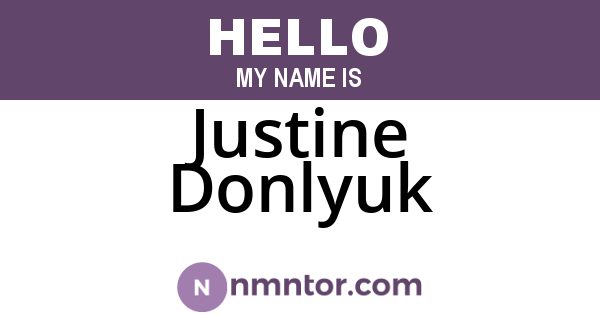 Justine Donlyuk