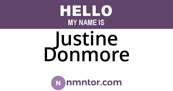 Justine Donmore