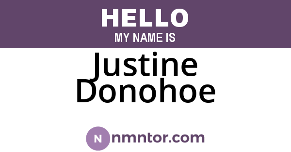 Justine Donohoe