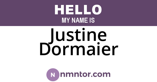 Justine Dormaier