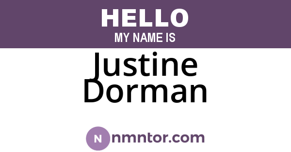 Justine Dorman