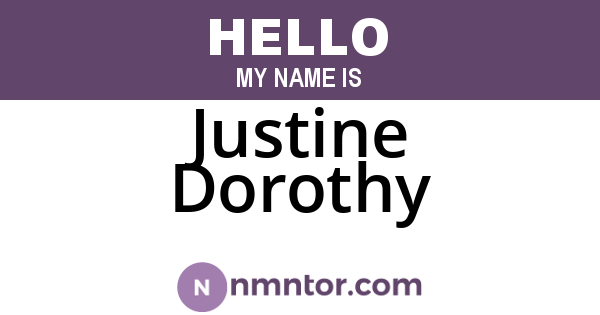 Justine Dorothy