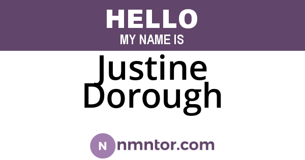 Justine Dorough