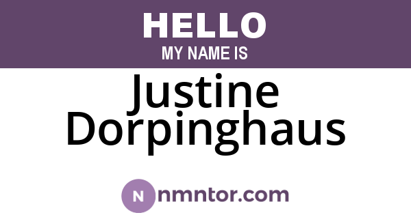 Justine Dorpinghaus