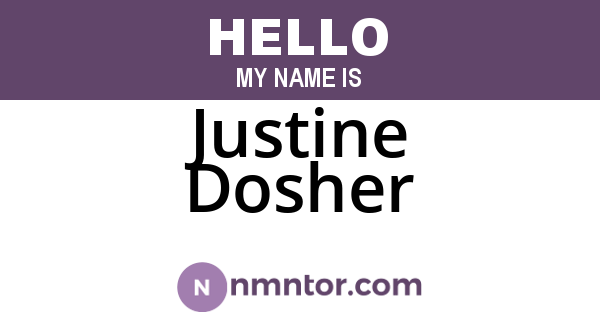 Justine Dosher
