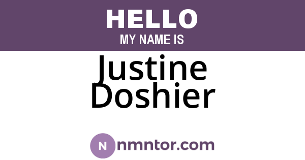 Justine Doshier
