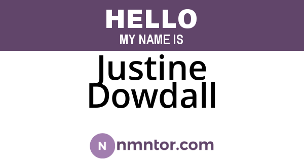 Justine Dowdall
