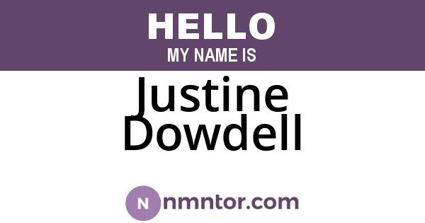 Justine Dowdell