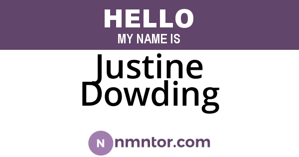 Justine Dowding