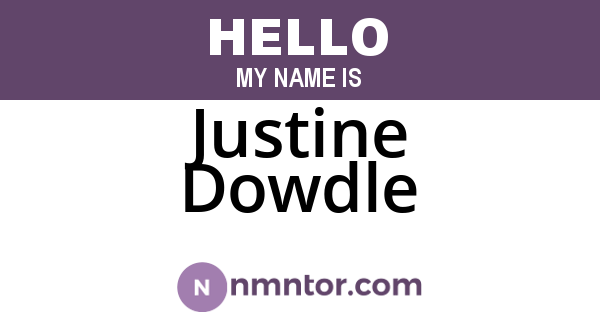Justine Dowdle