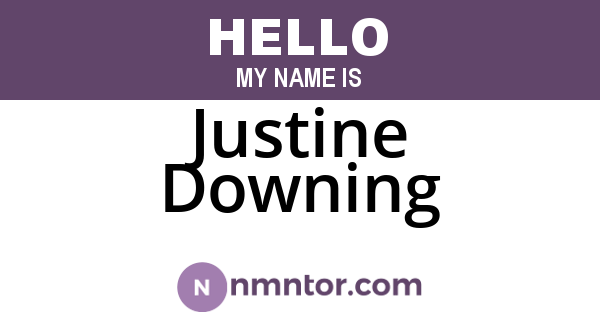 Justine Downing