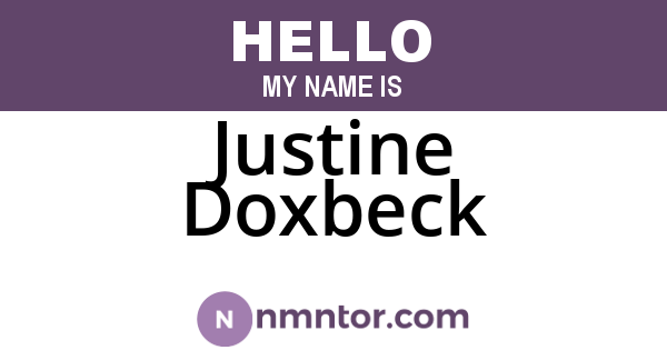 Justine Doxbeck
