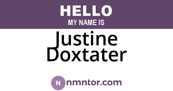 Justine Doxtater