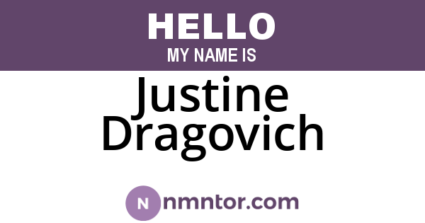 Justine Dragovich