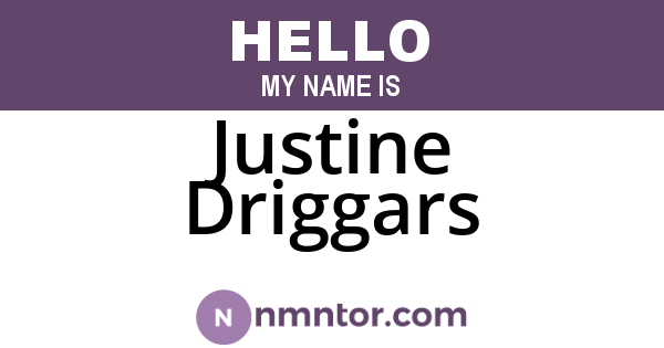 Justine Driggars