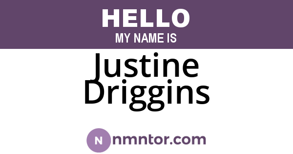 Justine Driggins