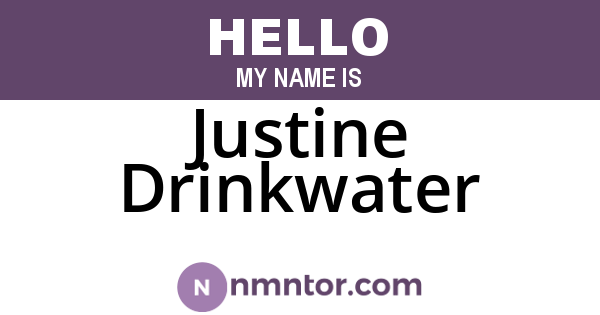 Justine Drinkwater