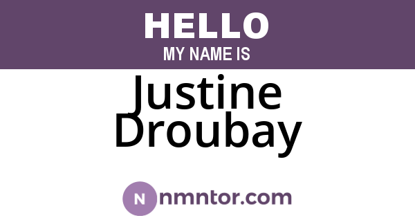 Justine Droubay