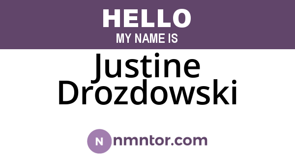 Justine Drozdowski