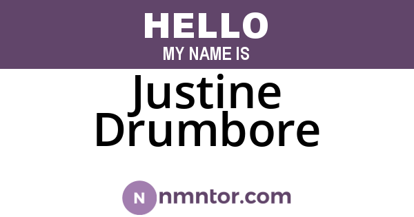 Justine Drumbore