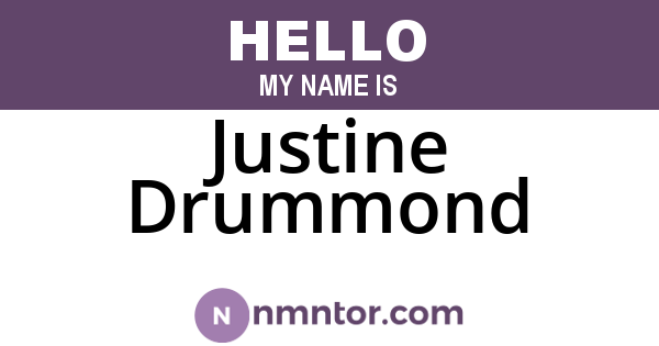 Justine Drummond