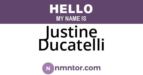 Justine Ducatelli