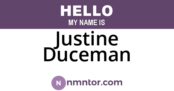 Justine Duceman