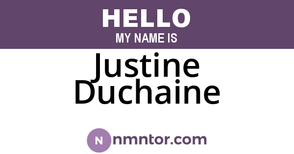 Justine Duchaine