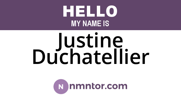 Justine Duchatellier