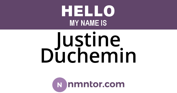 Justine Duchemin