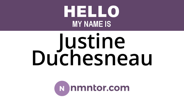 Justine Duchesneau