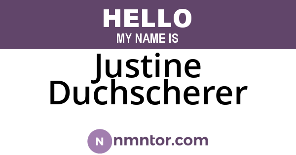 Justine Duchscherer