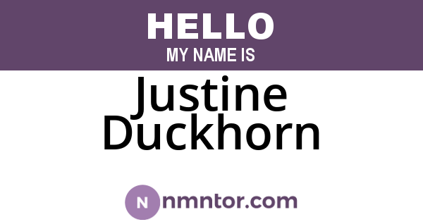 Justine Duckhorn