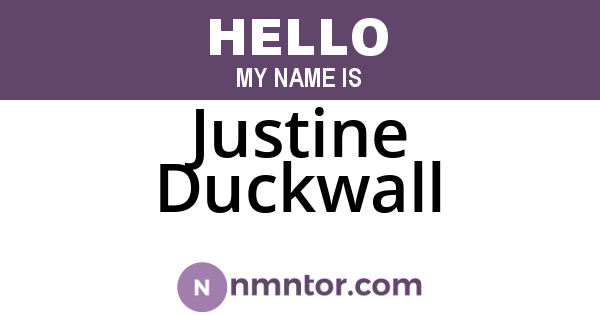Justine Duckwall