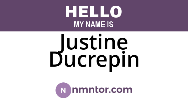 Justine Ducrepin
