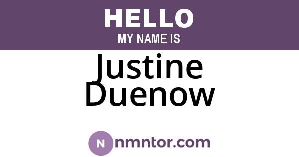 Justine Duenow