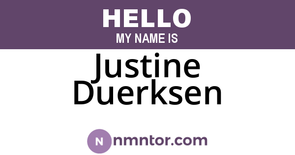 Justine Duerksen