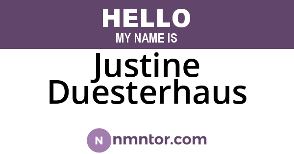 Justine Duesterhaus
