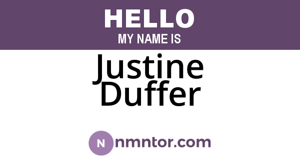 Justine Duffer