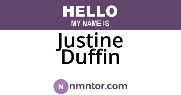 Justine Duffin