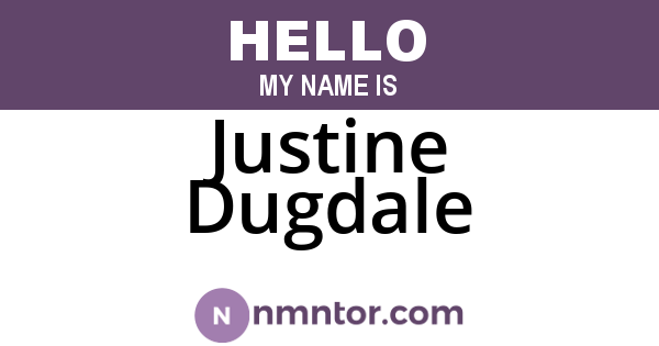 Justine Dugdale