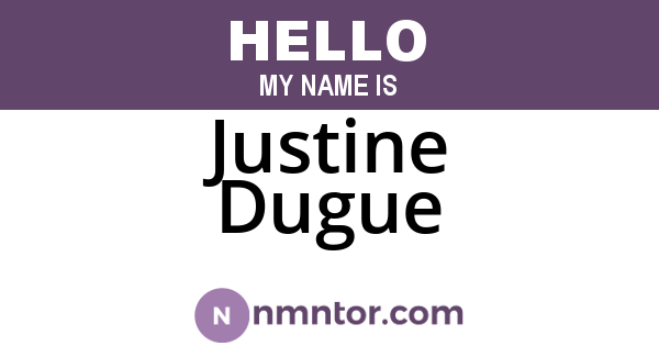 Justine Dugue