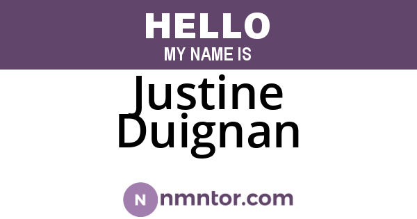 Justine Duignan