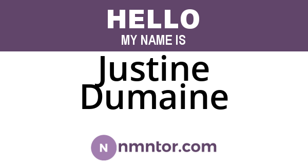Justine Dumaine