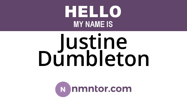 Justine Dumbleton
