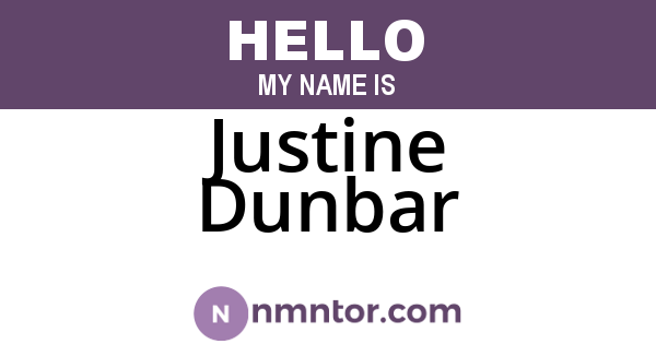 Justine Dunbar