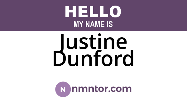 Justine Dunford
